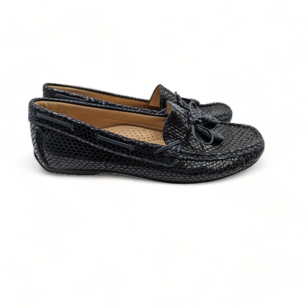 WIRTH 6.5M Mcassin Loafer Tassels Genuine Leather Black Arch Support Comfort - Picture 6 of 11